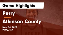 Perry  vs Atkinson County  Game Highlights - Nov. 24, 2023