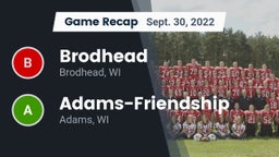 Recap: Brodhead  vs. Adams-Friendship  2022