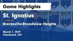 St. Ignatius  vs Brecksville-Broadview Heights  Game Highlights - March 7, 2019