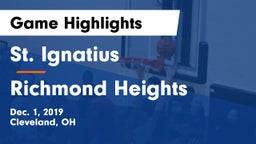 St. Ignatius  vs Richmond Heights  Game Highlights - Dec. 1, 2019