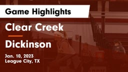 Clear Creek  vs Dickinson  Game Highlights - Jan. 10, 2023