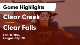 Clear Creek  vs Clear Falls  Game Highlights - Feb. 8, 2023