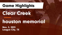 Clear Creek  vs houston memorial Game Highlights - Nov. 3, 2023