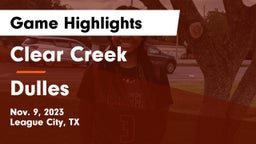 Clear Creek  vs Dulles  Game Highlights - Nov. 9, 2023