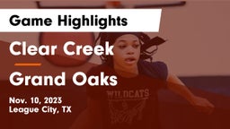 Clear Creek  vs Grand Oaks  Game Highlights - Nov. 10, 2023