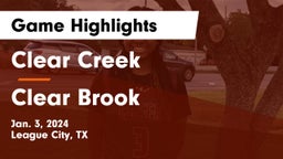 Clear Creek  vs Clear Brook Game Highlights - Jan. 3, 2024