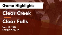 Clear Creek  vs Clear Falls Game Highlights - Jan. 13, 2024