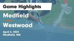 Medfield  vs Westwood  Game Highlights - April 4, 2024