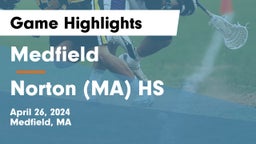 Medfield  vs Norton (MA) HS Game Highlights - April 26, 2024