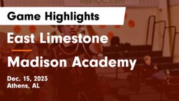 East Limestone  vs Madison Academy  Game Highlights - Dec. 15, 2023