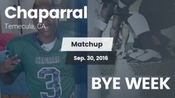Matchup: Chaparral High vs. BYE WEEK 2016