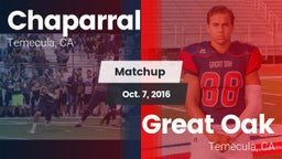 Matchup: Chaparral High vs. Great Oak  2016