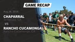 Recap: Chaparral  vs. Rancho Cucamonga  2016