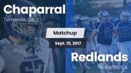 Matchup: Chaparral High vs. Redlands  2017