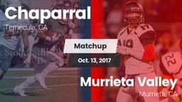 Matchup: Chaparral High vs. Murrieta Valley  2017