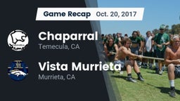 Recap: Chaparral  vs. Vista Murrieta  2017