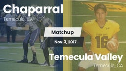 Matchup: Chaparral High vs. Temecula Valley  2017