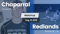 Matchup: Chaparral High vs. Redlands  2018