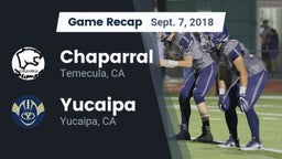 Recap: Chaparral  vs. Yucaipa  2018