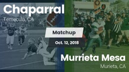 Matchup: Chaparral High vs. Murrieta Mesa  2018
