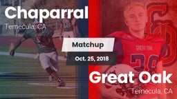 Matchup: Chaparral High vs. Great Oak  2018