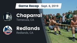 Recap: Chaparral  vs. Redlands  2019