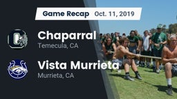 Recap: Chaparral  vs. Vista Murrieta  2019