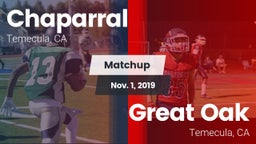 Matchup: Chaparral High vs. Great Oak  2019