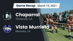 Recap: Chaparral  vs. Vista Murrieta  2021