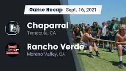 Recap: Chaparral  vs. Rancho Verde  2021