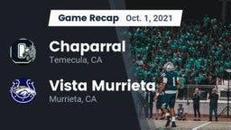 Recap: Chaparral  vs. Vista Murrieta  2021