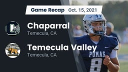 Recap: Chaparral  vs. Temecula Valley  2021