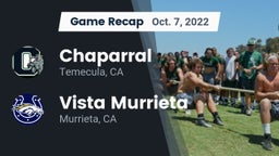 Recap: Chaparral  vs. Vista Murrieta  2022