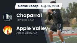 Recap: Chaparral  vs. Apple Valley  2023