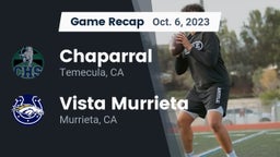 Recap: Chaparral  vs. Vista Murrieta  2023
