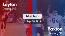 Matchup: Leyton vs. Paxton  2016