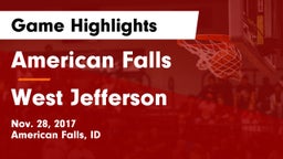 American Falls  vs West Jefferson  Game Highlights - Nov. 28, 2017