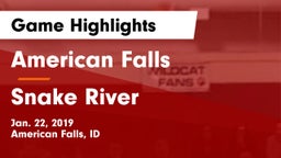 American Falls  vs Snake River Game Highlights - Jan. 22, 2019
