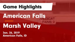 American Falls  vs Marsh Valley Game Highlights - Jan. 26, 2019