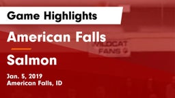 American Falls  vs Salmon Game Highlights - Jan. 5, 2019