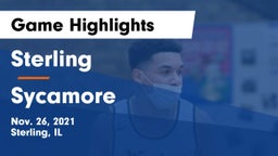 Sterling  vs Sycamore  Game Highlights - Nov. 26, 2021