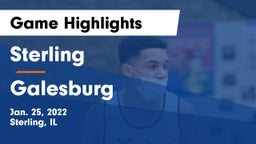 Sterling  vs Galesburg  Game Highlights - Jan. 25, 2022