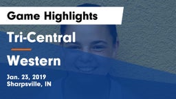 Tri-Central  vs Western Game Highlights - Jan. 23, 2019