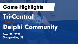 Tri-Central  vs Delphi Community  Game Highlights - Jan. 25, 2024