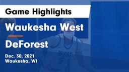 Waukesha West  vs DeForest  Game Highlights - Dec. 30, 2021