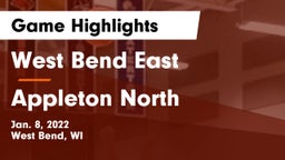 West Bend East  vs Appleton North  Game Highlights - Jan. 8, 2022