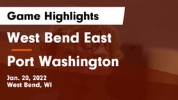 West Bend East  vs Port Washington  Game Highlights - Jan. 20, 2022