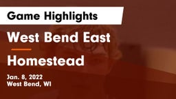 West Bend East  vs Homestead  Game Highlights - Jan. 8, 2022