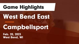 West Bend East  vs Campbellsport  Game Highlights - Feb. 20, 2023