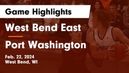 West Bend East  vs Port Washington  Game Highlights - Feb. 22, 2024